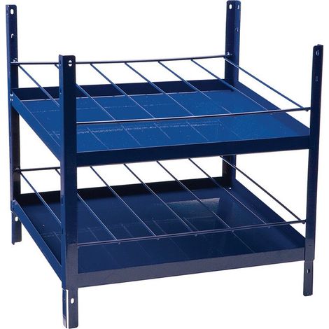 Elemento de balda LOGS 180 Al520xL540xF390mm azul RAL 5022 2x6 filas