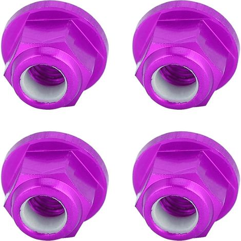 écrous de roue M4 en aluminium compatibles avec le véhicule tout-terrain Fayee 1/12 WL 1/12 12423, violet 0119P (1/5)