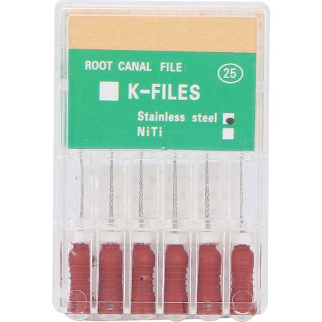 Lime dentaire endodontique en acier inoxydable pour clinique dentaire - Accessoire KFile canal radiculaire (21mm) (1/5)