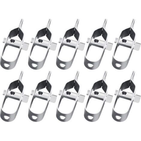 10-piece fence wire tensioner connector kit, rope tensioner accessories, for farm electric fencing, 120mm (1/5)
