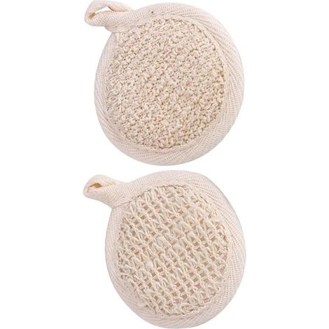 Lot de 2 serviettes exfoliantes résistantes pour le corps, brosse de bain exfoliante et boule de bain confortable pour le corps (1/5)