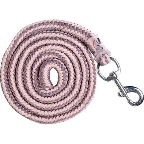 Lunghina per cavalli in nylon 180 cm con moschettone modello Catherine: 180 cm, Lilla Malva e Rosa chiaro