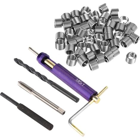 Kit de Réparation de Filetage d'Inserts Filetés en Acier Inoxydable 304 Outils d'Installation d'Insert de Type Helicoil M61.01.5D (1/4)