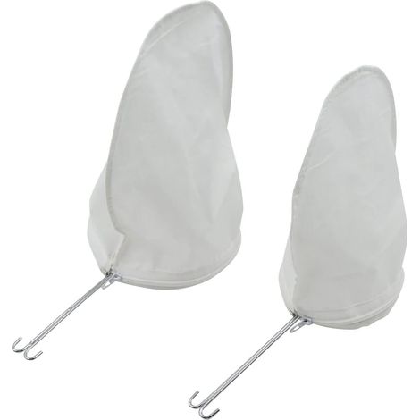 Brew Bag zum Abseihen Filterbeutel Hop Filter Bag - 2 Pieces Reusable Milk Nut with Zipper and Steel Ring Food Strainer Mesh Drawstring for Filtering (1/5)