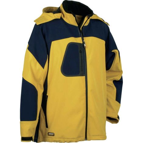 GIACCA LAVORO GIACCONE GIUBOTTO INVERNALE UOMO CERNIERA ZIP GIALLO COFRA TG 60