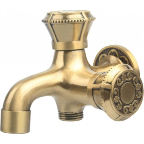 Robinet vintage, robinet mural G1/2 pouce, robinet en laiton antique, adapté pour machine à laver, salle de bain, jardin