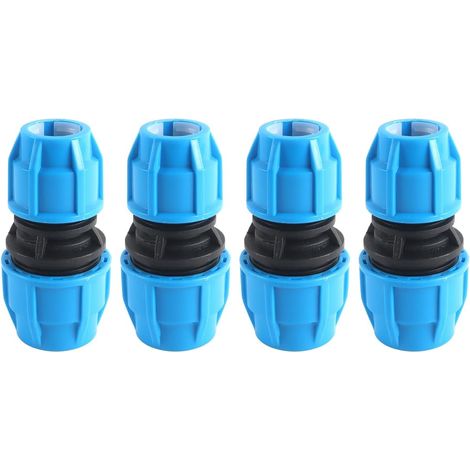 Pack de 4 coupleurs réducteurs PE 32mm x 25mm connecteur Push-fit à Capuchon Bleu (1/5)