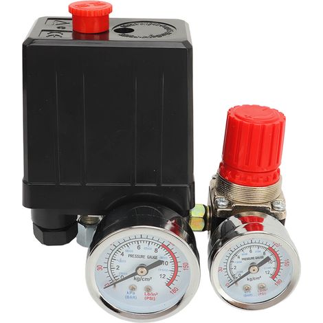 Pressostat automatique 3 en 1 à connexion rapide pour compresseur d'air, contrôle précis, vanne de régulation 1/4 po (1/5)