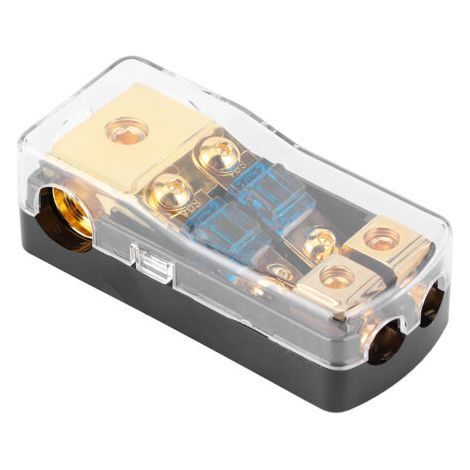 60A Fuse Distribution Block 0/4 Gauge Input to 4/8 Gauge Output 2 Way Mini ANL Fuse Holder for Automotive Boat Audio System (1/5)