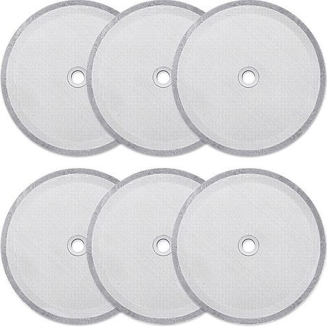 Paquet De 6 Filtres À Tamis De Rechange Pour Presse Française, Filtres À Mailles Réutilisables Pour Cafetières À Pression Universs De 1000 Ml / 34 Oz / 8 Tasses (1/4)