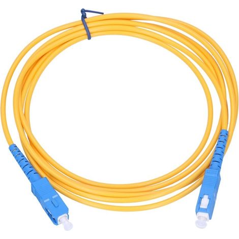 Jarretière fibre optique à fibre optique monomode SC/UPC Simplex vers SC/UPC, pour liaison et raccordement de réseau fibre optique (1/2)