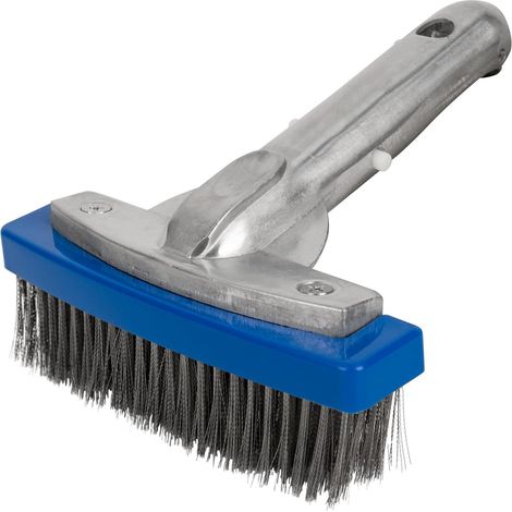 Brosse métallique de 12,7 cm pour piscine — Brosse à bord et manche en aluminium pour le nettoyage de piscine (Accessoire)