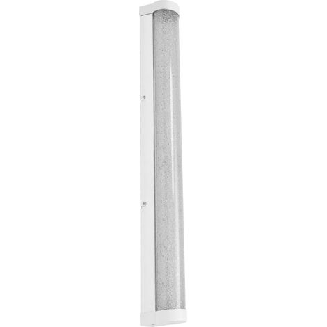 OSRAM Applique/luminaire LED de miroir ORBIS Tube blanc, verre bullé, 12W 1200lm 3000/4000K gradable par interrupteur mural, 60 cm de diamètre, protection IP44 (corps étrangers/projections d’eau)