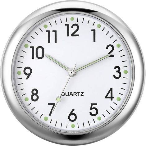 Mini horloge de tableau de bord de voiture 4 cm avec veilleuse créative pour décoration intérieure de voiture, petite horloge murale, décoration d'intérieur (1/5)