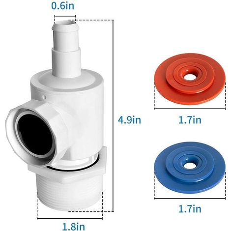 Connecteur Mural Complet UWF Adaptable pour Polaris 280 180 380 480 3900 Sport - 9-100-9001- Prise paroi Robot,Polaris Zodiac 9-100-9001 Connecteur Polaris Cleaner Pièces de rechange