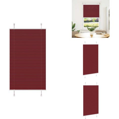 Plissee Bordeauxrot 80x150 cm Stoffbreite 79,4 cm Polyester - Plissee - Plissees - Faltrollo - Jalousie (1/5)