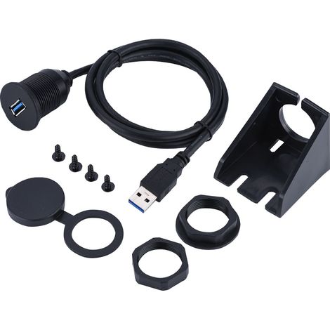 Câble de Montage USB 3.0 pour Voiture, Bateau, Moto - Extension de Tableau de Bord (1 Mètre) (1/5)
