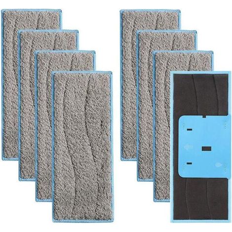 Lot de 8 lingettes lavables pour iRobot Braava Jet M6 rutilisables en microfibre pour nettoyage PZCC (1/4)
