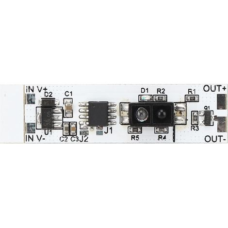 Module de commutateur de capteur de réflexion infrarouge, fonction de balayage manuel pour lampe d'armoire LED DC5V-12V (1/2)
