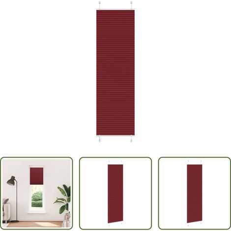 Sichtschutz -  Plissee Bordeauxrot 65x200 cm Stoffbreite 64,4 cm Polyester (1/5)
