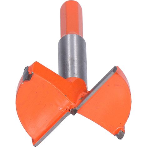 Fraise Forstner carbure perceuse bois à queue hexagonale 50 mm pour meuble et charnière jaune argent (1/5)