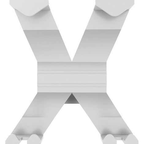Appendiabiti da parete in alluminio 4 ganci Lunghezza 170mm bianco