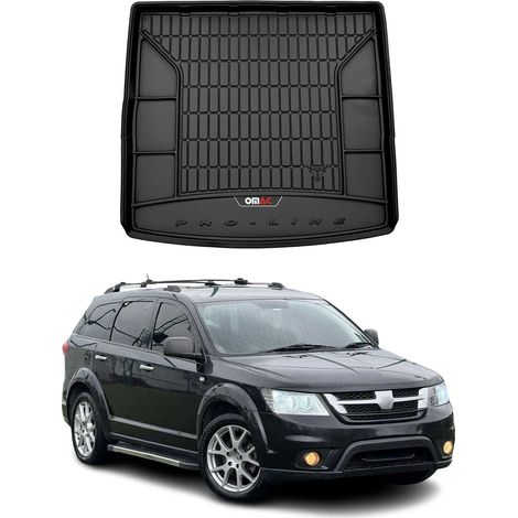 Tapis de Coffre 3D TPE Premium Compatible avec Fiat Freemont 2011-2016 7 Places  Bac de Protection de Coffre Intérieur antidérapant Revêtement de Coffre Bords Hauts pour Voiture Noir (1/5)