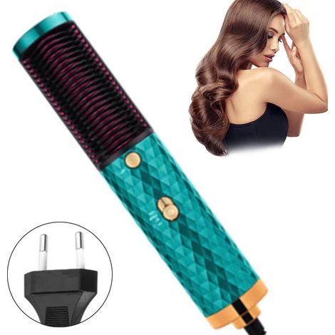 Peigne Chauffant Pour Lissage Et Bouclage - Revêtement En Céramique Tourmaline - 3 Régles De Température - 2 Vitesses - Pour Cheveux Humides Ou Secs - 1 Pièce (1/5)