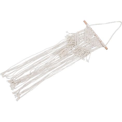 Tenture Murale Macramé avec Pompons, Tissage Main pour Décoration Hôtel Maison (1/5)