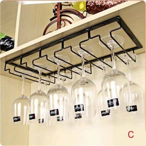 Glashalter – Umgedrehter Hänge-Weinglashalter für die Dekoration der Hausbar – C