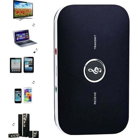 Émetteur et récepteur Bluetooth 2-en-1 – Audio sans fil 3.5mm – Portée 10m – Compatible Android et iOS – Son stéréo HiFi (1/4)
