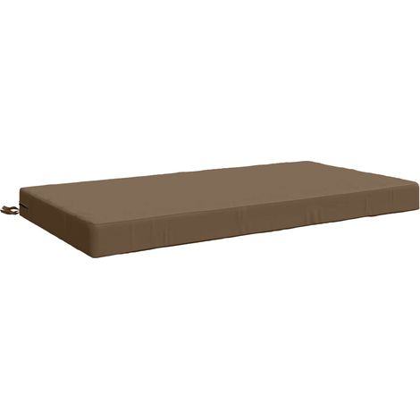 Coussin d’assise SOEST 100 % polyester Taupe 120 x 60 x 10 cm vidaXL