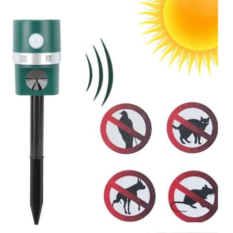 Solarbetriebener Ultraschall-Vogelabwehrer mit PIR-Sensor, effektive Reichweite: 8-9 Meter (1/5)