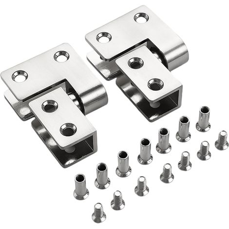 1 Fixation de cloison de salle de bain en acier inoxydable 304 dissimulé robuste pour panneaux de toilettes publiques Charnière de salle de bain de type lourd (1/5)