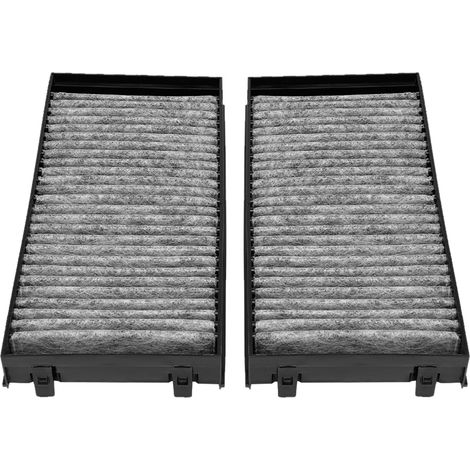 Ortviai Filtre à habitacle pour BMW X5 E70 et X6 E71 (2 pièces) – Référence 64316945586, noir/gris, 29 x 14 x 3,5 cm (1/5)