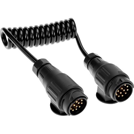 Câble d'attelage 2M avec Prise, 13 en 13 Broches, Rallonge Remorque Étanche pour Systèmes 12V