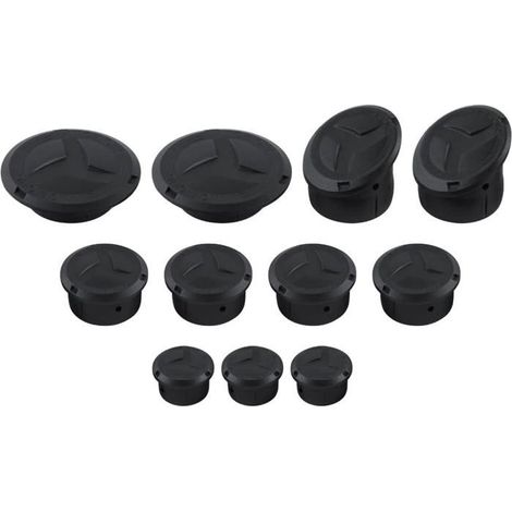 Lot de 11 Cache-Trous de Cadre de Moto Compatible with BMW R1250 GS Adventure 2024, TPU, Noir (1/5)