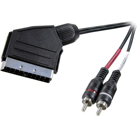 SpeaKa Professional SP-7870676 SCART / Cinch Audio Anschlusskabel [1x SCART-Stecker - 2x Cinch-Steck (1/4)