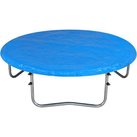 MONZANA® 6ft 8ft 10ft 12ft 14ft Round Trampoline Cover, Weatherproof & UV-Resistant Protection Covers Tarpaulin, Tear-Resistant with Drawstring, Dust, Dirt & Rain Protection Covers, Blue  244cm Blue