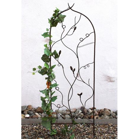 Dandibo – Treillis métallique H-147 cm L-41 cm – Aide à l'escalade – Métal forgé avec peinture antirouille – Décoration de jardin durable (1/5)