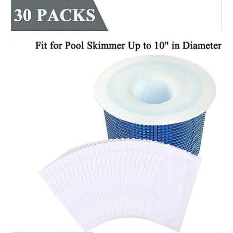 Lot de 30 housses pour skimmers de piscine, assurant une protection parfaite des filtres, paniers et skimmers de piscine et de spa. (1/5)