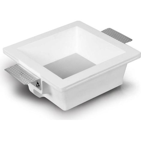LED Downlight Einbaustrahlerring für Gip/Gipsplatten Integration Eckig 9W Schnitt 183x183 mm UGR17 2700K Warmweiß