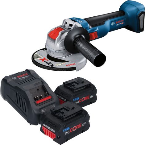 Smerigliatrice angolare a batteria Bosch GWX 18V-10 18 V 125 mm Brushless + 2 batterie ProCORE da 8,0 Ah + caricabatterie
