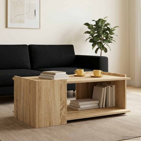 vidaXL  Coffee Table  Sonoma Oak 90 x 50 x 33 cm Engineered Wood