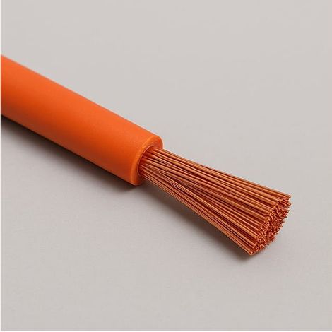 Câble Fil Unipolaire de silicium FG4 section 0,50 mmq orange