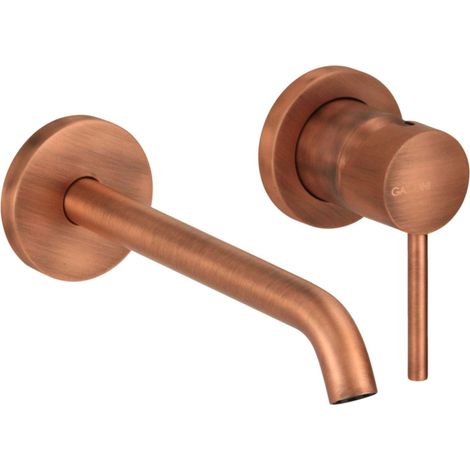 Miscelatore monocomando lavabo a parete colore rame senza piletta di scarico Gattoni Easy 2337/23VC  Rame (1/5)