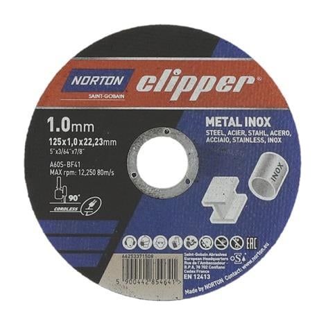Disco  de  corte  D125x1,0mm  Tipo  41  Metal-Inox  Metal-Inox  12250  min-1 (1/2)