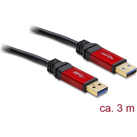 Cable USB 3.0  Rojo A-A M/M 3m