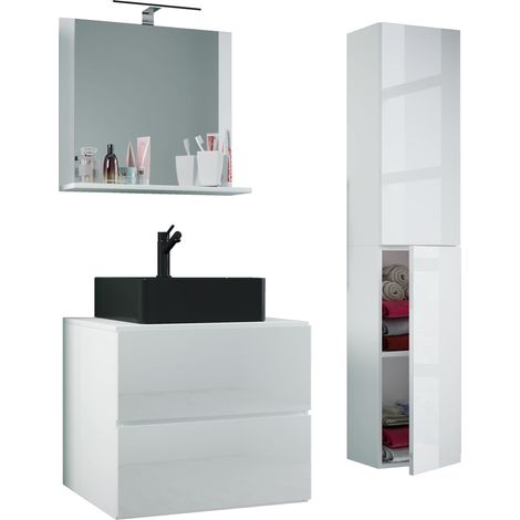 4 pz lavabo mobili da bagno Lendas 60 cm L 150x93x52 - VCM