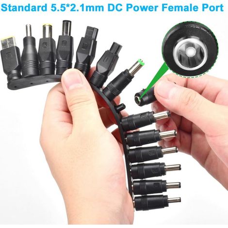 Universelles DC-Anschlussset, AC-Adapteranschluss, gewährleistet Kompatibilität mit externen Stromquellen, sicher und langlebig, geeignet für Laptops usw.